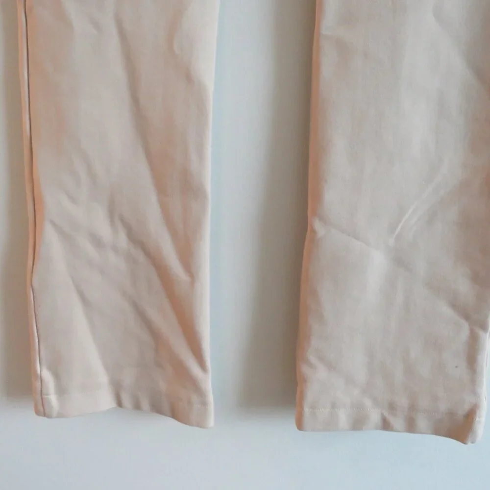 AARON & AMBER Tan Beige Split Hem Ponte Knit Stretch Pants - Women's Size S - Picture 9 of 14